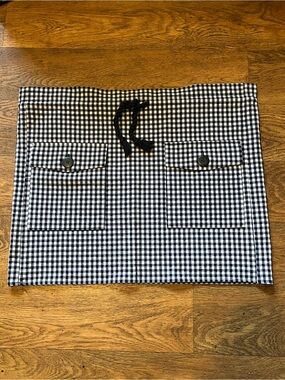 Navy and White Gingham Skirt